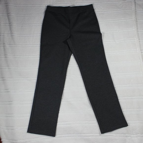 Straight semi-fitted pull-on pant Adult Women Large Charcoal - Picture 1 of 5